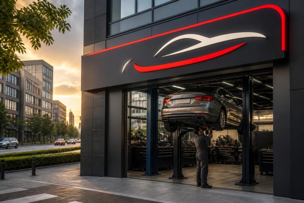 découvrez comment choisir la meilleure enseigne pour votre garage auto afin d'améliorer la visibilité de votre atelier et attirer davantage de clients.