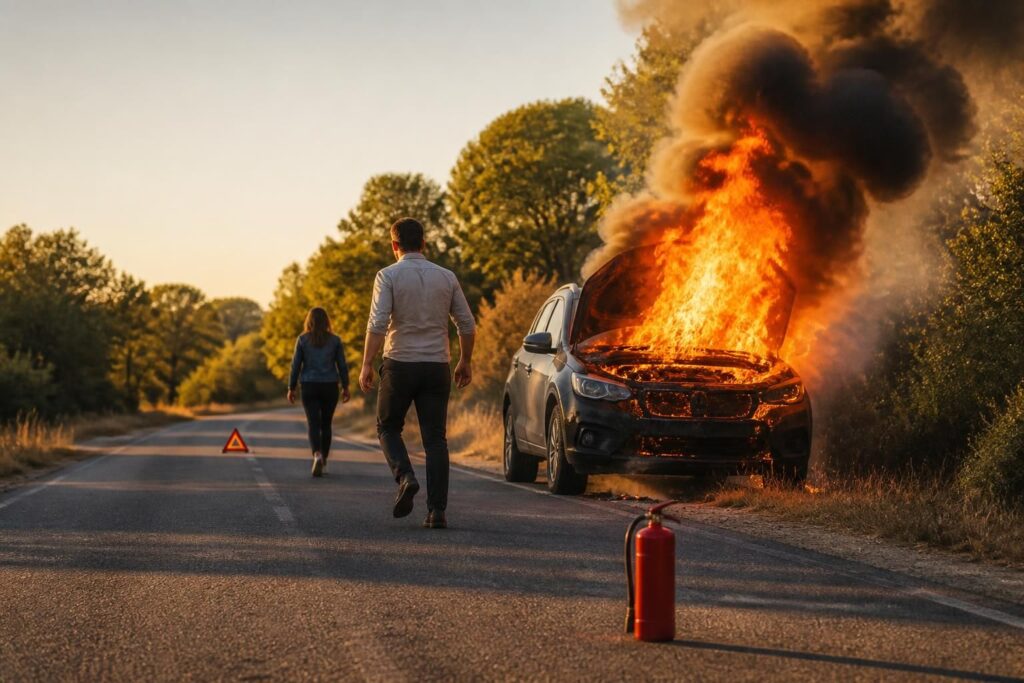 Feu sur voiture : quelles précautions pour éviter la catastrophe sur la route ?