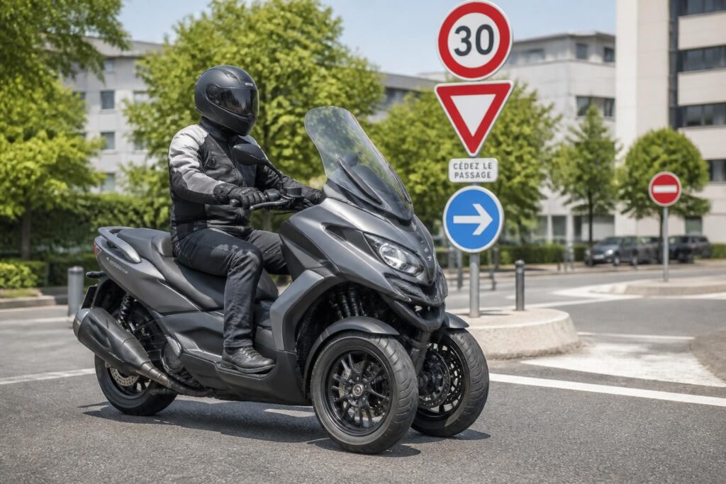 découvrez quel permis est requis pour conduire légalement un scooter 3 roues de 500 cm3 et roulez en toute sécurité sur les routes françaises.