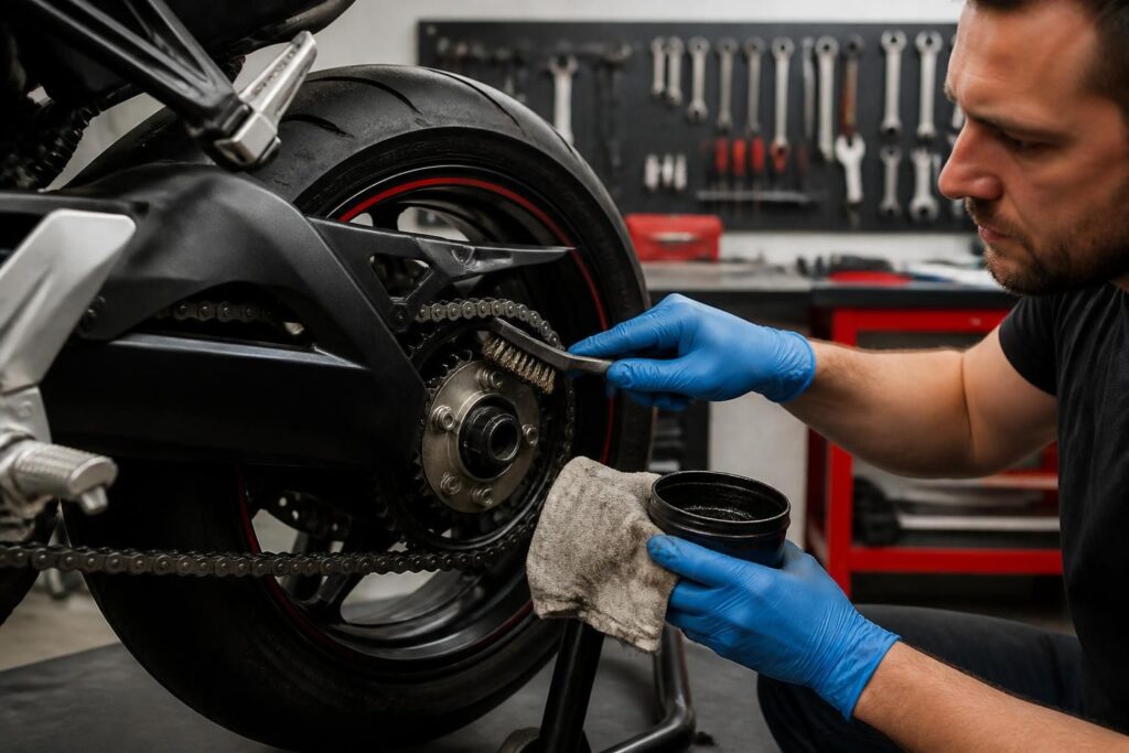 découvrez nos astuces pour nettoyer votre chaîne de moto efficacement et prolonger sa durée de vie grâce à un entretien régulier et adapté.